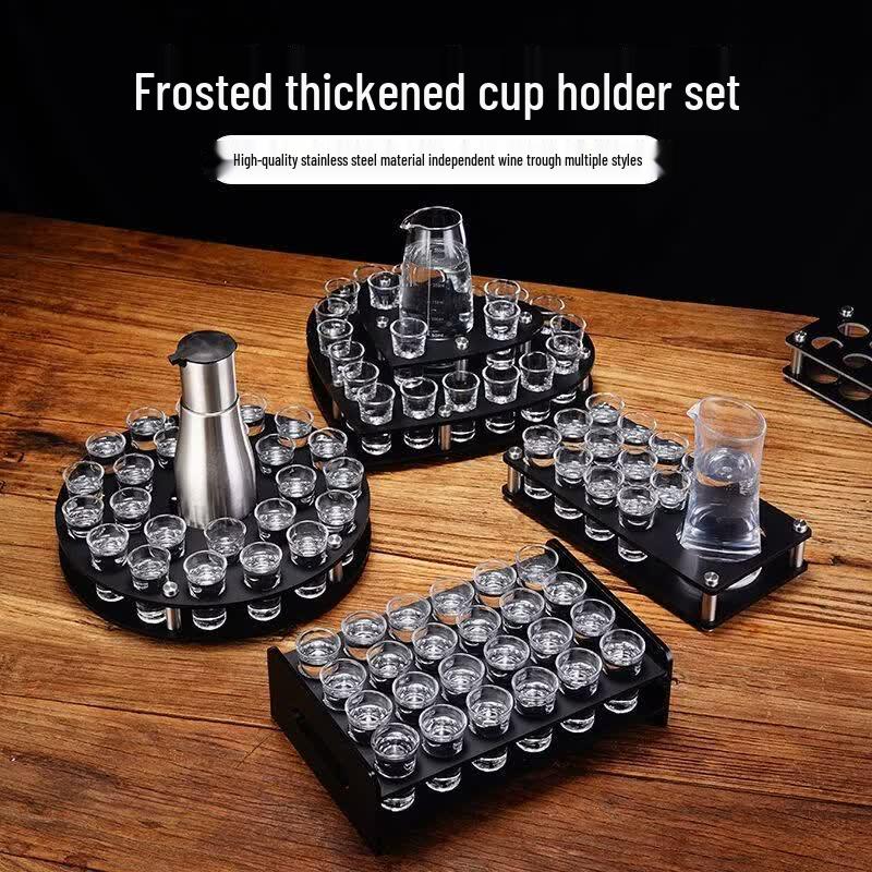 Frosted Retro Acrylic Shot Glass Holder