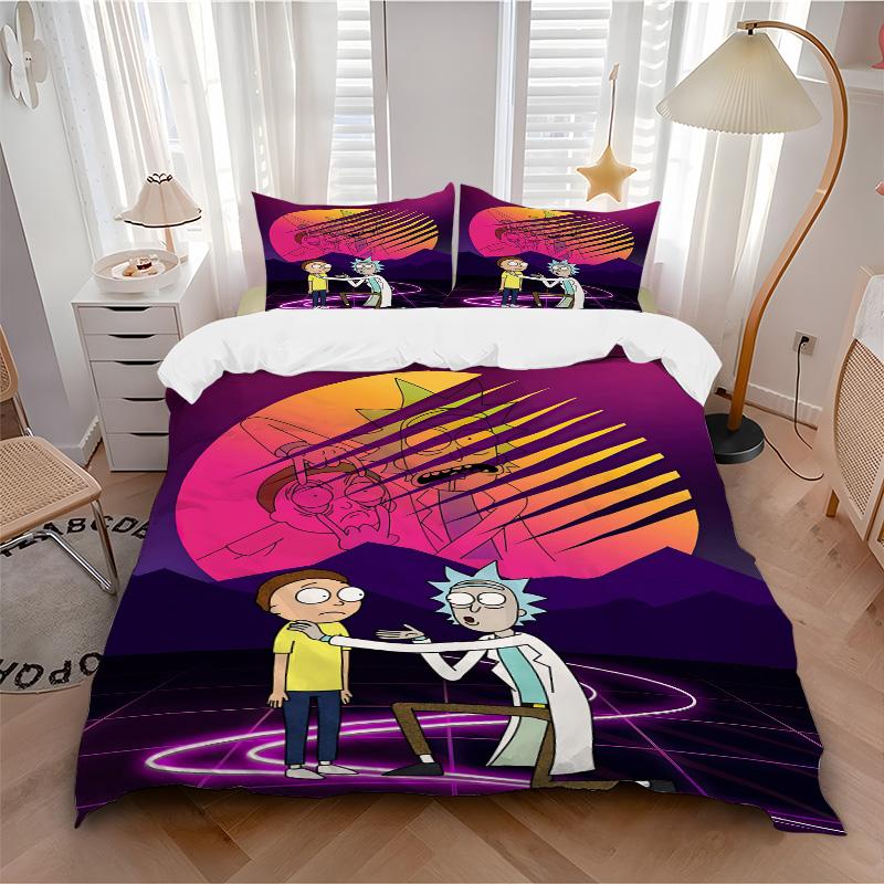 Space Adventure Friends Print 3Pcs Bedding Setduvet Cover With 2 Bedropillowcase Home Birthday Gift