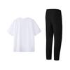 Li Ning Simple Breathable Casual Short Sleeve Top Comfortable Pants Sports Suit Men suit White Black W775-4+V813-1