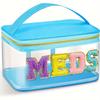 Multi-color transparent storage bag, makeup bag, travel storage bag, portable handbag, letter-embroidered toiletry bag