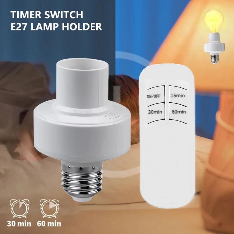 Smart Lamp Holder Wireless Remote Control E27 Light Socket Lamp Holder Range For LED Bulbs Lamp Socket Wireless Light Switch Kit