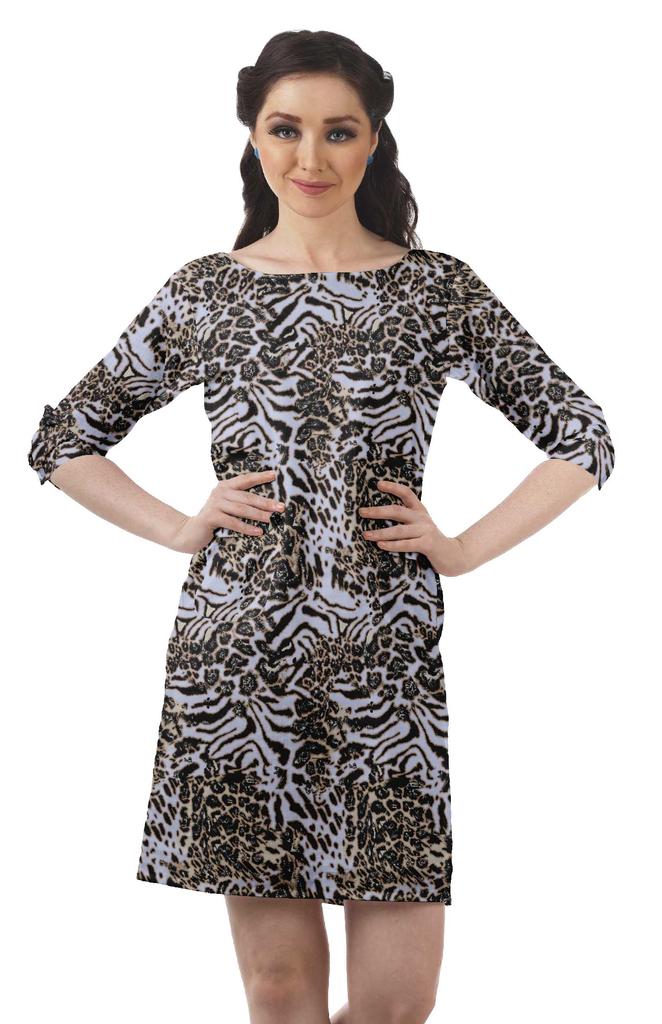 Moomaya 3 4 Sleeve Womens Summer Dresses Casual Shift Dress With Pockets