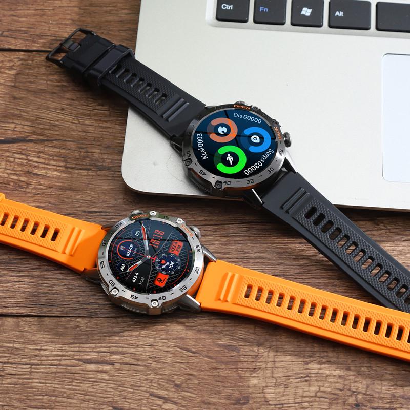 K52 Waterproof Smartwatch for Men - Multifunctional with Blood Pressure, Blood Oxygen Monitoring, and Large Screen