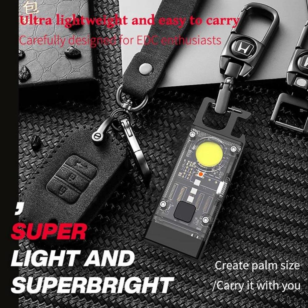 4000LM mini EDC solární LED + COB svítilna malá kapesní klíčenka svítilna USB dobíjecí silná magnetická kempingová lucerna světlomet