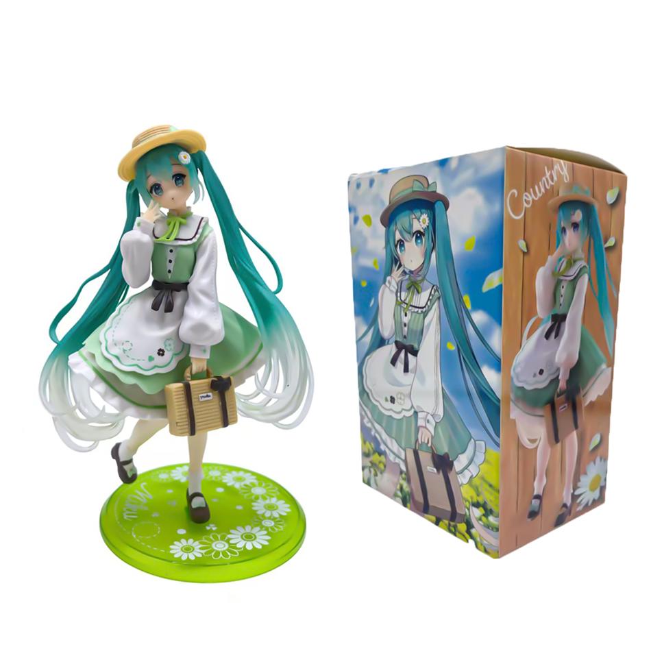 Hatsune Miku Desktop Cute Action Figure 20cm Fashion Country Ver. Anime Figurine Kawaii Girl Model Toy - Adorable Decor