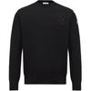 Embroidered Monogram Cotton Jumper Men Sweatshirt Black K2-091-9C00013-M1113-999