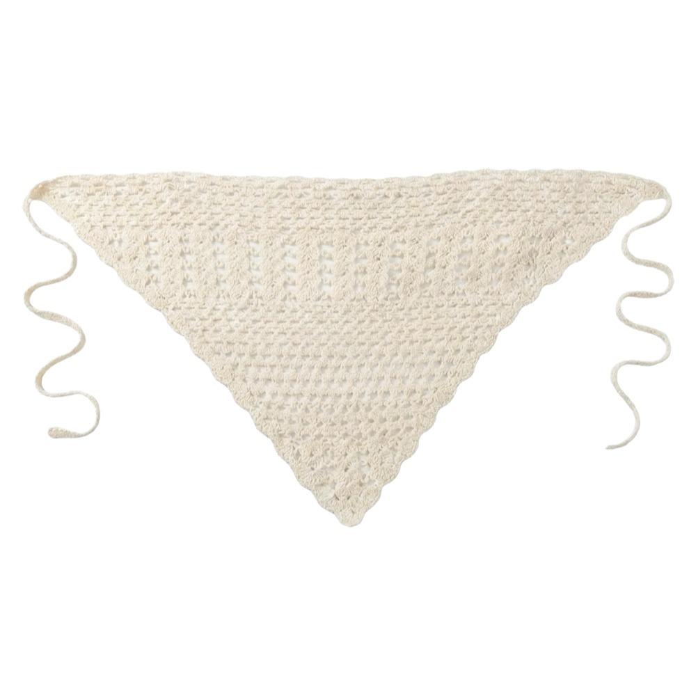 Hollow Out Knitted Headband Soft Hair Scarf Fashion Triangle Headscarf Bandana  Women