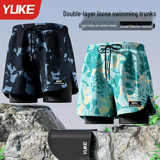 Yuke Myopia Anti-Fog Electroplated Swim Goggles with Earplugs for Adults - Large Frame & HD Vision