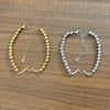 18K Gold Fade-Resistant Stainless Steel 5mm Beaded Unisex Wave Bracelet - Perfect Birthday Symbol Gift