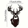 Christmas Elk Metal Wall Art Hanging Ornament, Outdoor Garden Home Decor Iron Craft