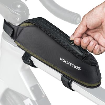 ROCKBROS Top Tube Bicycle Bag for Small Item Easy Road Slim Frame Slim Storage Mountain Black Bag, Storage, Compact, Stylish, Lightweight,