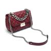 Korean Soft Leather Diamond Chain Crossbody Bag - Women's Trendy, All-Match, Small Square Design with Lock