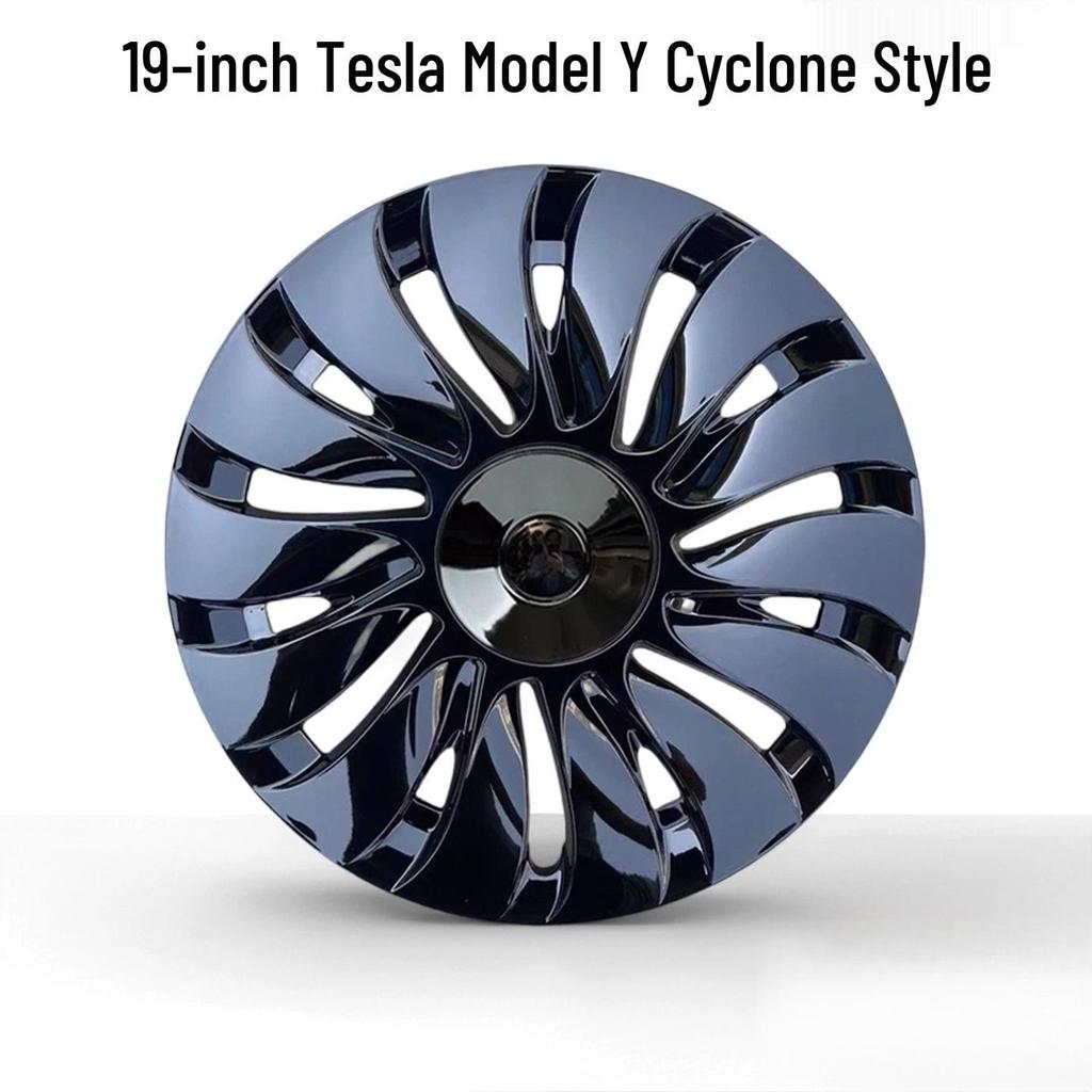 Tesla Model Y Cyclone Hub Caps & 19-Inch Rim Protectors