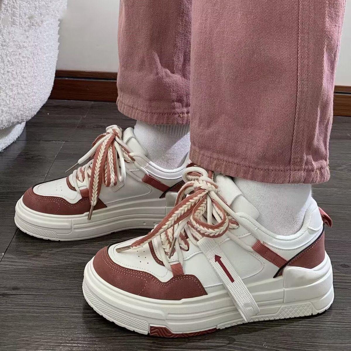 

Spring and autumn board shoes female students summer platform niche versatile casual little white shoes 2025 new original chic shoes 40