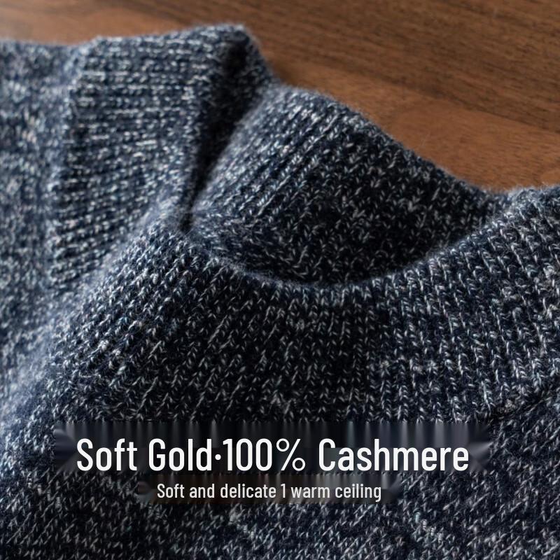Pierre Cardin Men's 100% Cashmere Half-High Neck Sweater
