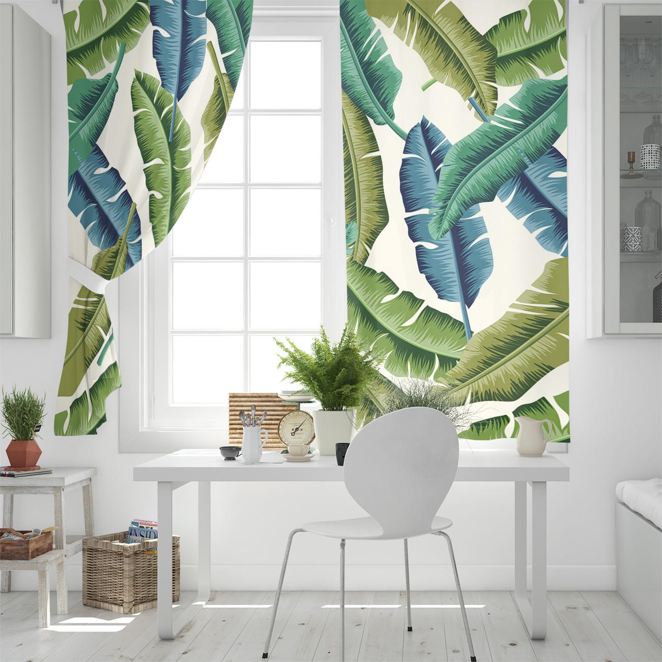 Летние зеленые тропические растения с пальмовыми листьями — фото 4