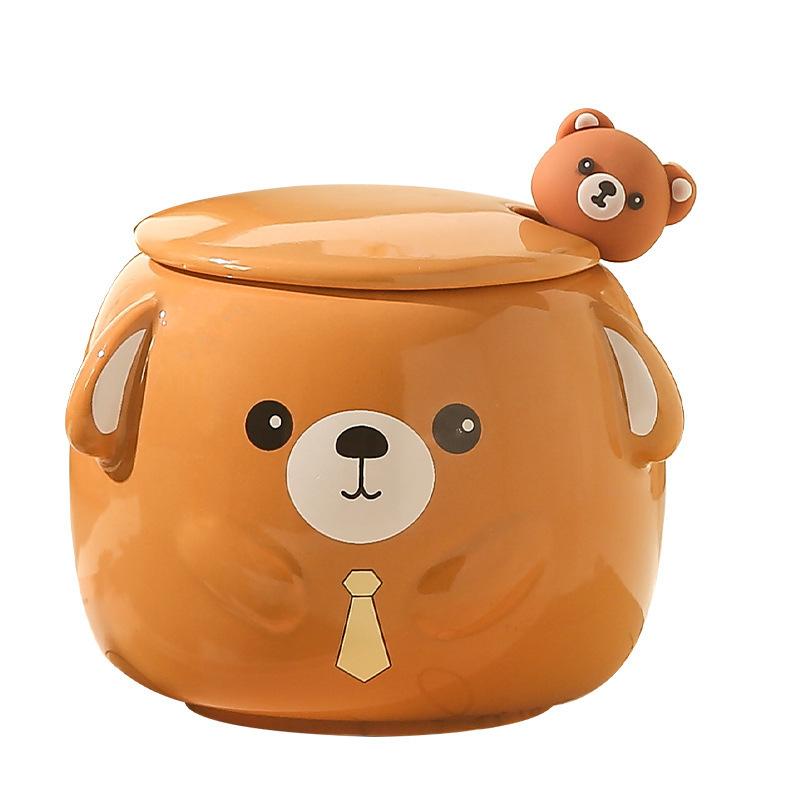 Cartoon Ceramic Mug Couple Cup Household Male and Female Cup High Looking Cute Animal Water Cup Souvenir