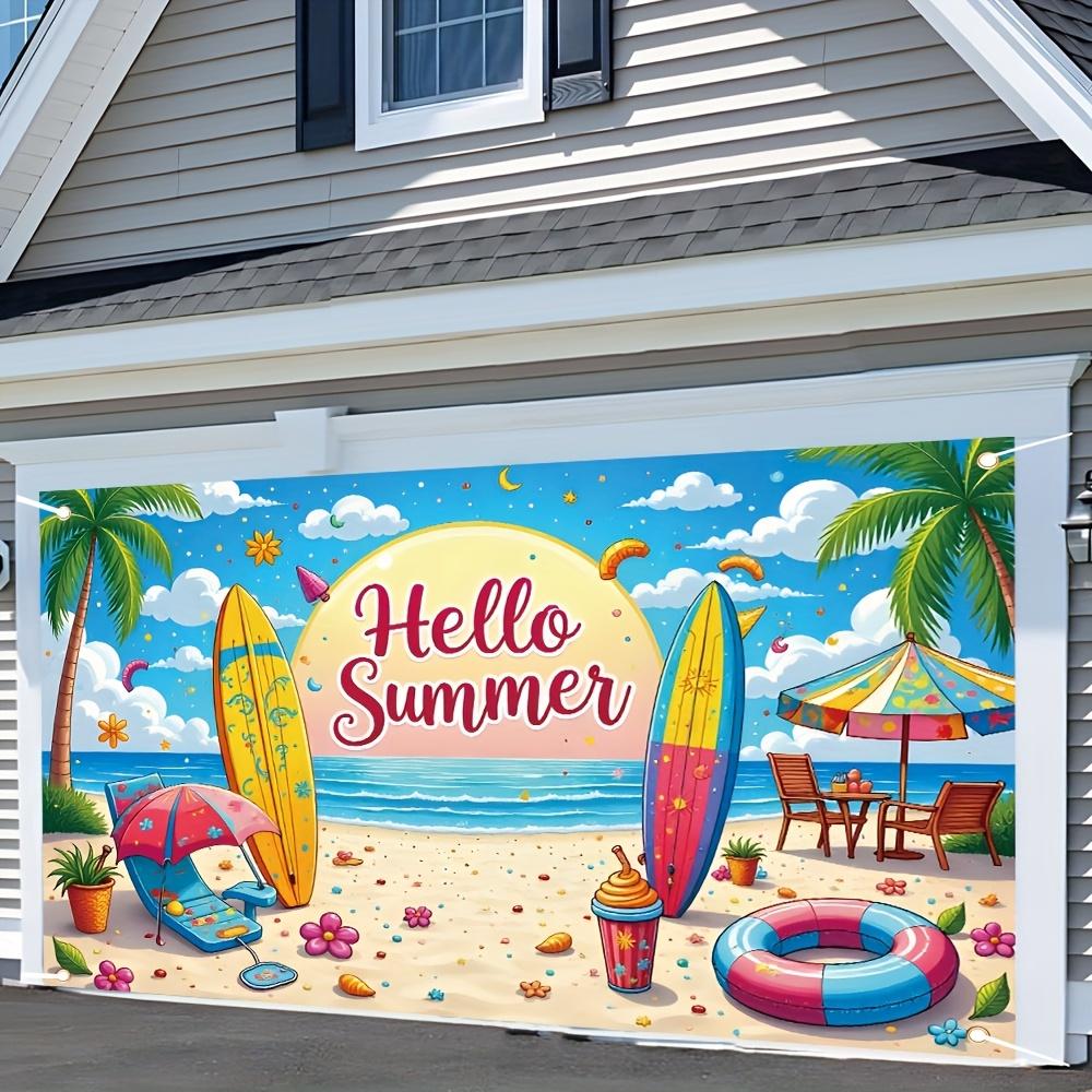 1 Piece of 2D Flat Banner, Summer Banner, Made of Polyester, for Summer Party Decoration, Beach Party Decoration Banner