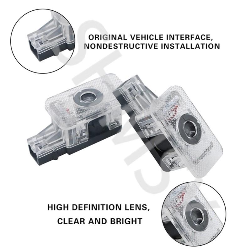 2Pcs Car Led Door Welcome Light Projector Ghost Shadow Lamp For Volvo Polestar 1 2 V60 S90 S60 XC40 XC60 XC90 S80 V40 2020 2021