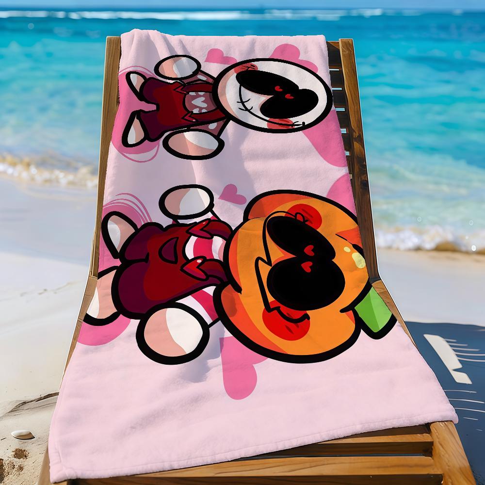 S-Spooky M-Month cute Pump Halloween Towel Quick Drying Beach Towels Are Suitable For Swimming Pools Camping Yoga And The Gym