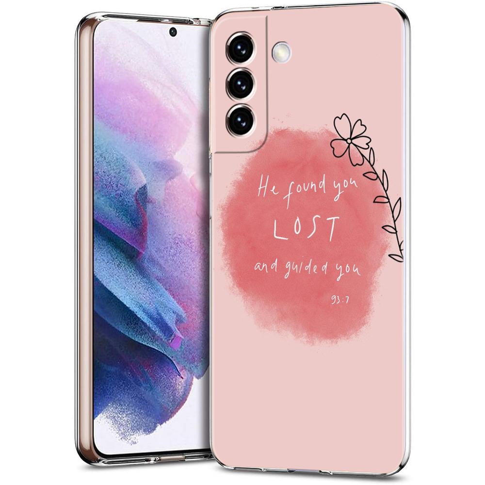 Phone Case For Samsung Galaxy S24 Ultra S23 FE S22 S20 S21 5G S10 S9 Plus S10E S8 Silicone Clear Lyrics Quotes Islamic Cover