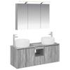 Bathroom Cabinet Set 4 Pcs Grey Sonoma Wood Based Panel