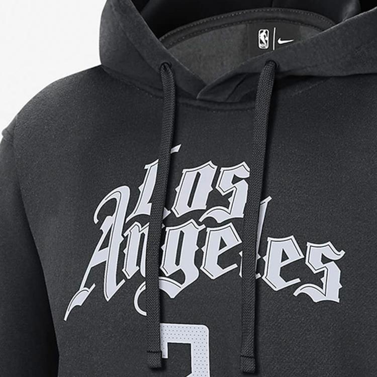Nike Letter Logo Print Drawstring Hoodie With Long Sleeves Men Hoodie Black DC0862-011