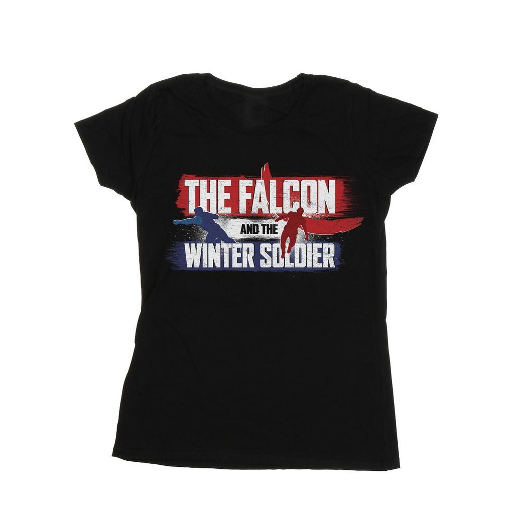 Marvel Womens/Ladies The Falcon And The Winter Soldier Action Logo Cotton T-Shirt