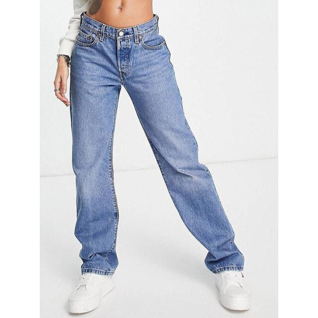 

Синие джинсы Levi s 501 90-х годов средней степени потертости