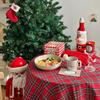 Retro Plaid Christmas & New Year Tablecloth - Internet Celebrity Photo Prop & Decoration