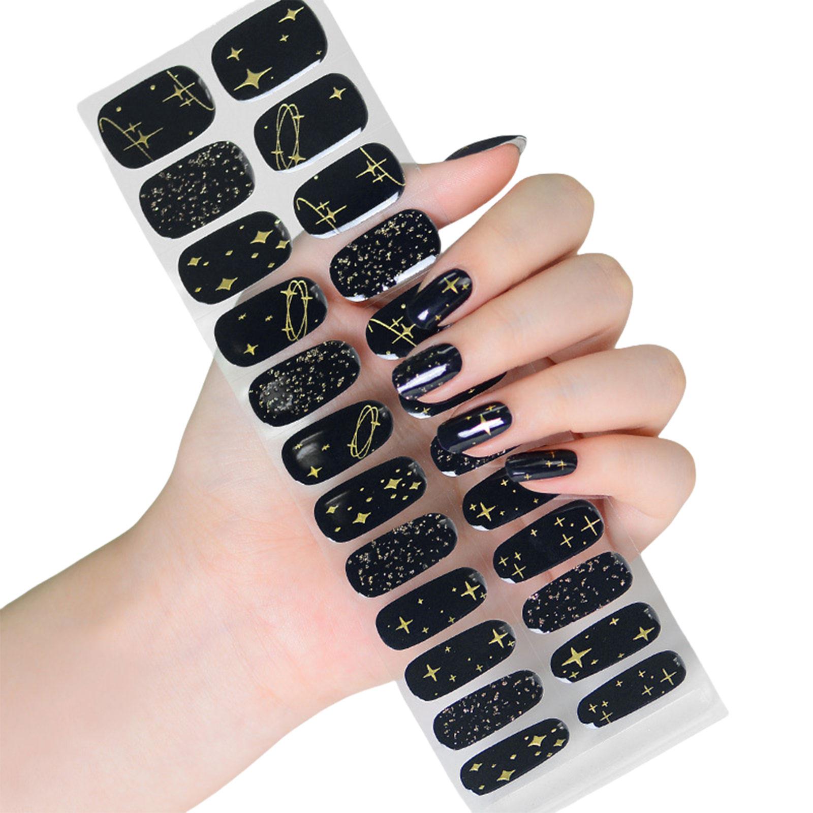 

Наклейки на ногти на Хэллоуин Светящиеся в темноте полоски лака для ногтей Полуотвержденные гели Полоски для ногтей Маникюрные наклейки для женщин G