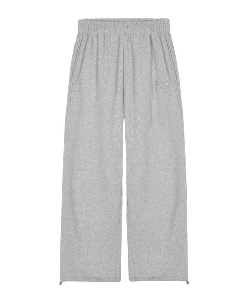 Nigaennikol Butterfly Warm Cotton Sweat Pants_Gray