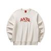 Anta Good Things Happen Letter Logo Print Pullover Round Neck Loose Sweatshirt Men Sweatshirt Milk-Salt-White 152618706S-3