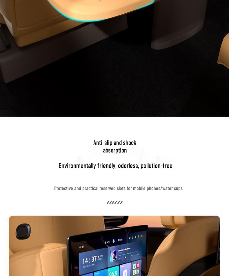 BYD D9 Middle Row Silicone Anti-Slip Folding Table Mat