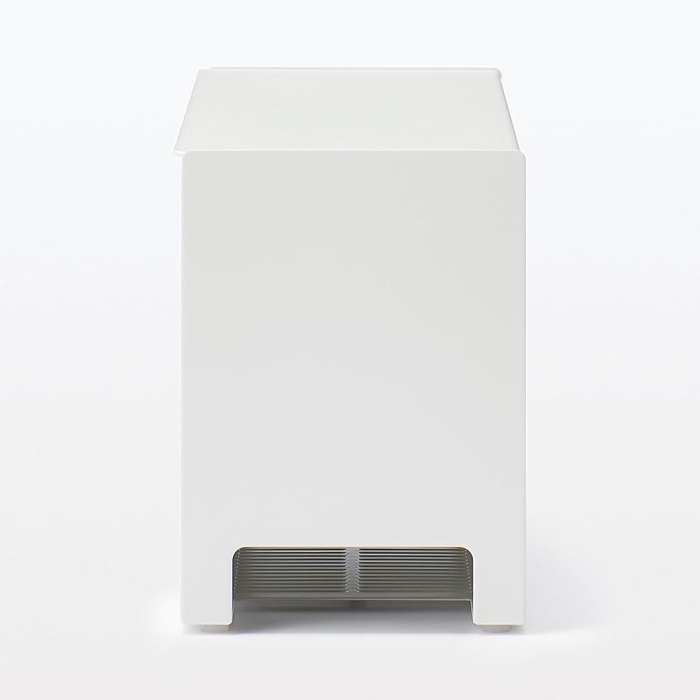 MUJI Steel Tap Storage Box Flap Type White Gray 32x10x14cm Cable Box Storage Box