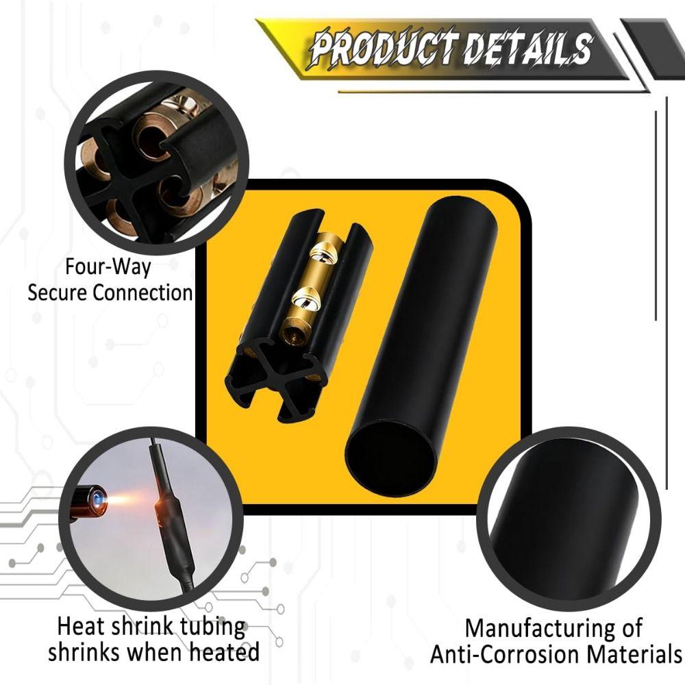 600 Volts Rated Underground Wire Splice Kit Heat Shrink UV Resistant Splice Kit Durable Waterproof Wire Connectors
