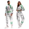 Unisex Astronaut Costume Cosplay Jumpsuit Halloween Party Space Theme Role Play Outfit
