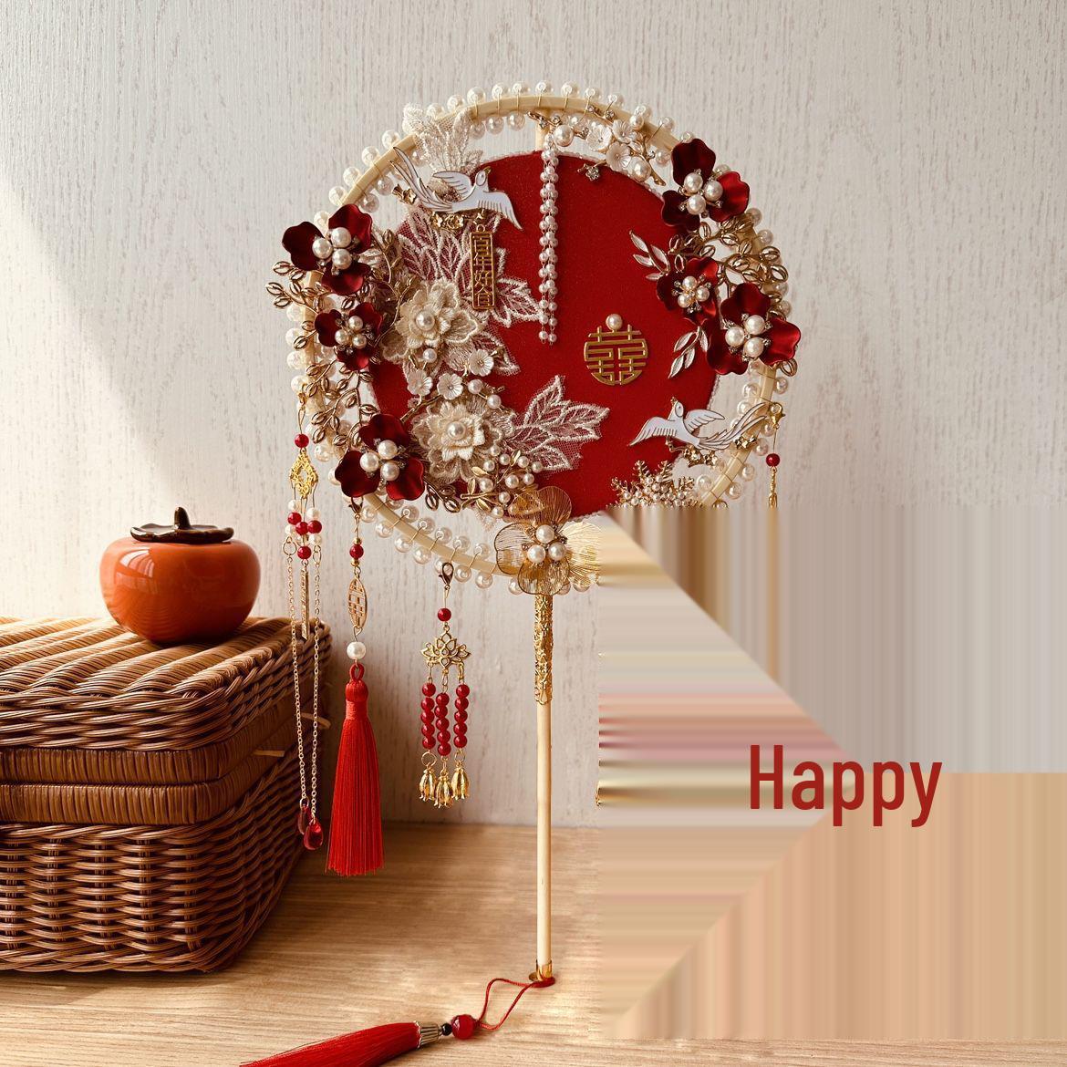 

DIY Wedding Bride s Double-sided Handheld Fan Kit - Xiuhe & Hanfu Inspired