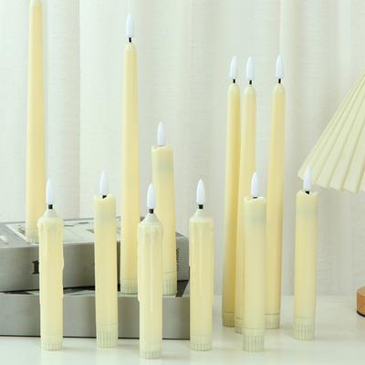 6 szt. świec stożkowych LED bezpłomieniowe elektryczne sztuczne świece bezprzewodowe migoczące LED tea light dekoracja na wesele Xmas wystrój okna