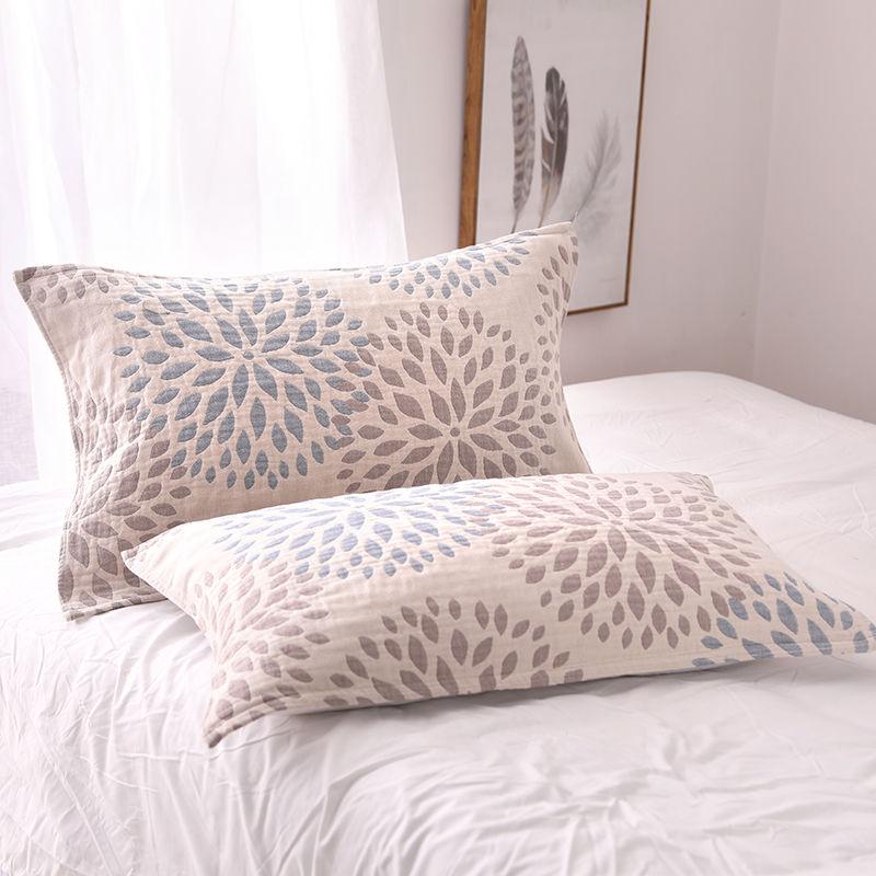 

Four Seasons Household 50x75 см Подушка с принтом Полотенце Дышащая хлопковая наволочка для спальни Моющиеся нескользящие подушки Чехол Постельное белье 50x75cm-1pair