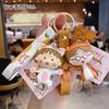 Non-Toxic Cartoon Chibi Maruko-Chan Keychain Cute Children Dolls Cat Decorative Model Pendant Keychain Decoration Toys Jewelry Gifts