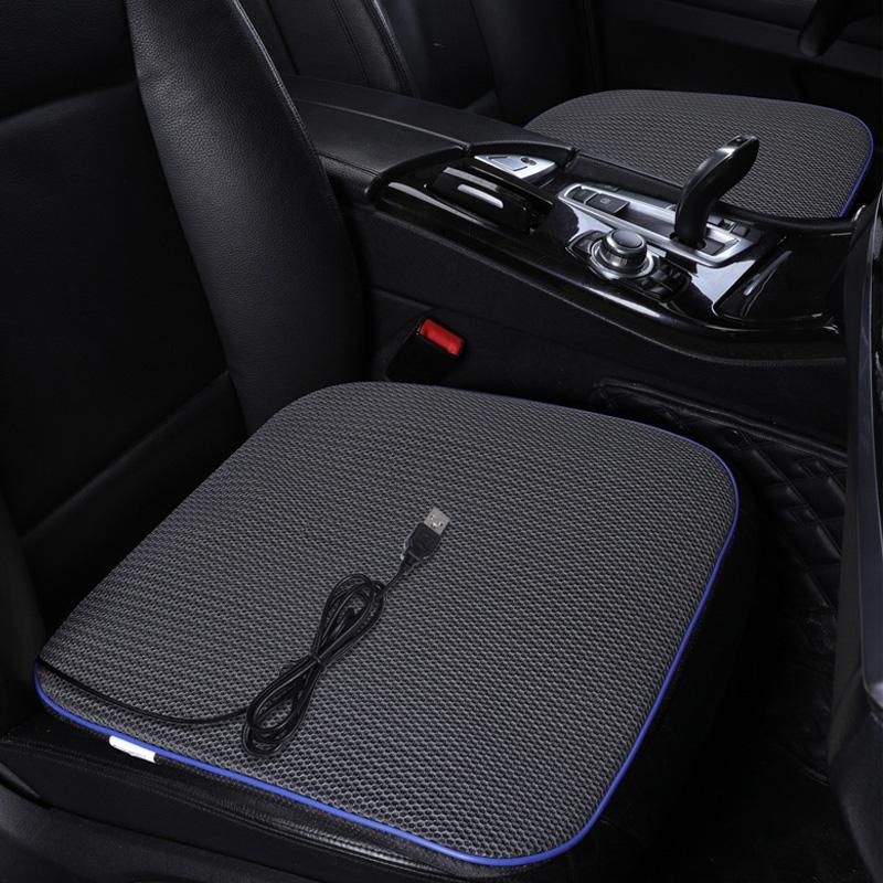 2025 USB Power Bank Interface Summer Ventilation Cooling Ice Silk Seat Cushion Dual-Use Home Car Cushion Seat Cushions Pillow