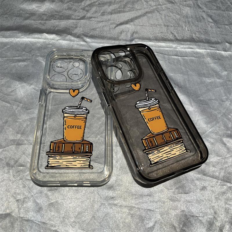 Life Moment Of Coffee Cup Phone Case For IPhone 14 15 16 17 Pro 11 12 13 Pro Max Air 15 Plus 16E Transparent Soft Clear Fundas