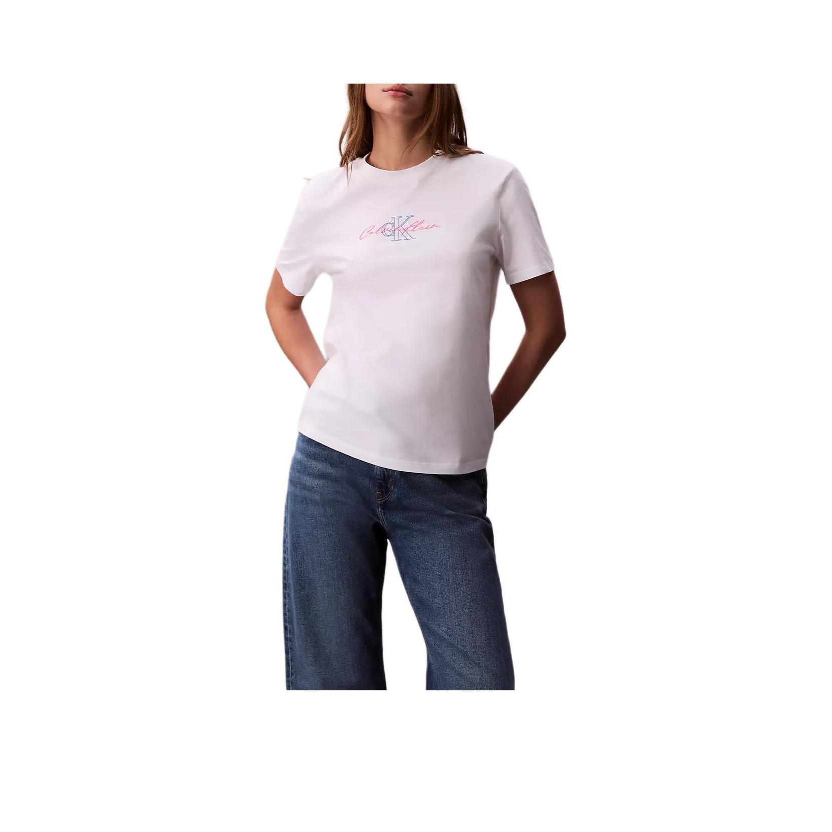 

Calvin Klein Повседневная мягкая дышащая футболка с круглым вырезом, приятная к коже, с коротким рукавом, женские топы 47C840G-YAA XS