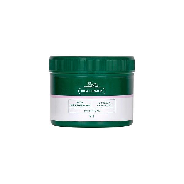 

VT Cosmetics Cica Mild Toner PAD 60szt 130 ml - Łagodzące Płatki Tonizujące