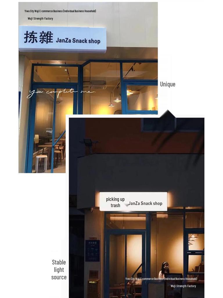 Custom Acrylic Light Box Corner Store Advertising Sign – Wall-Mounted, Luminous, Outdoor-Ready