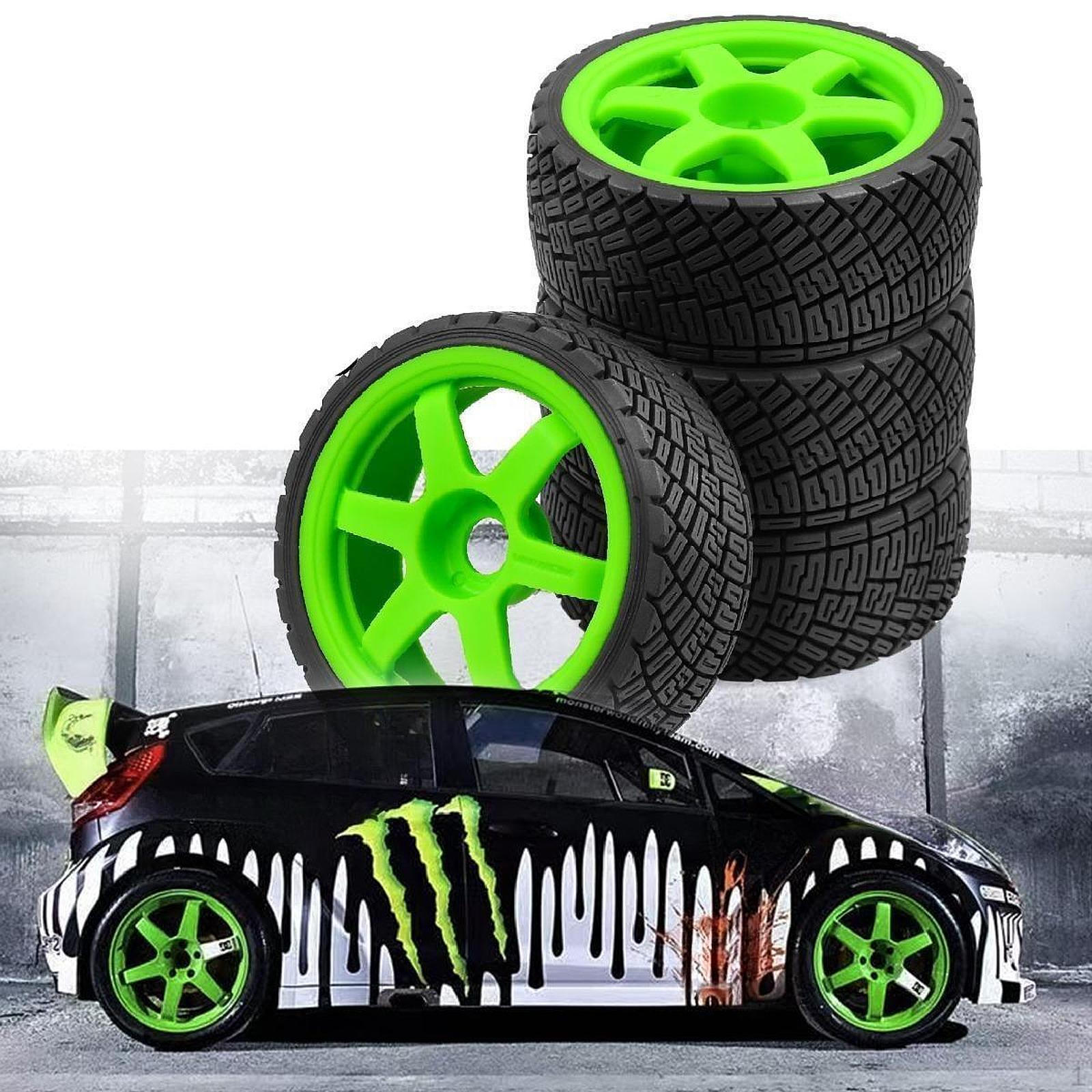 

4 Pieces 1/8 RC Car Tires, 17 Mm Hex Hub, 12 Center Hole, Spare Parts, Multifunctional,