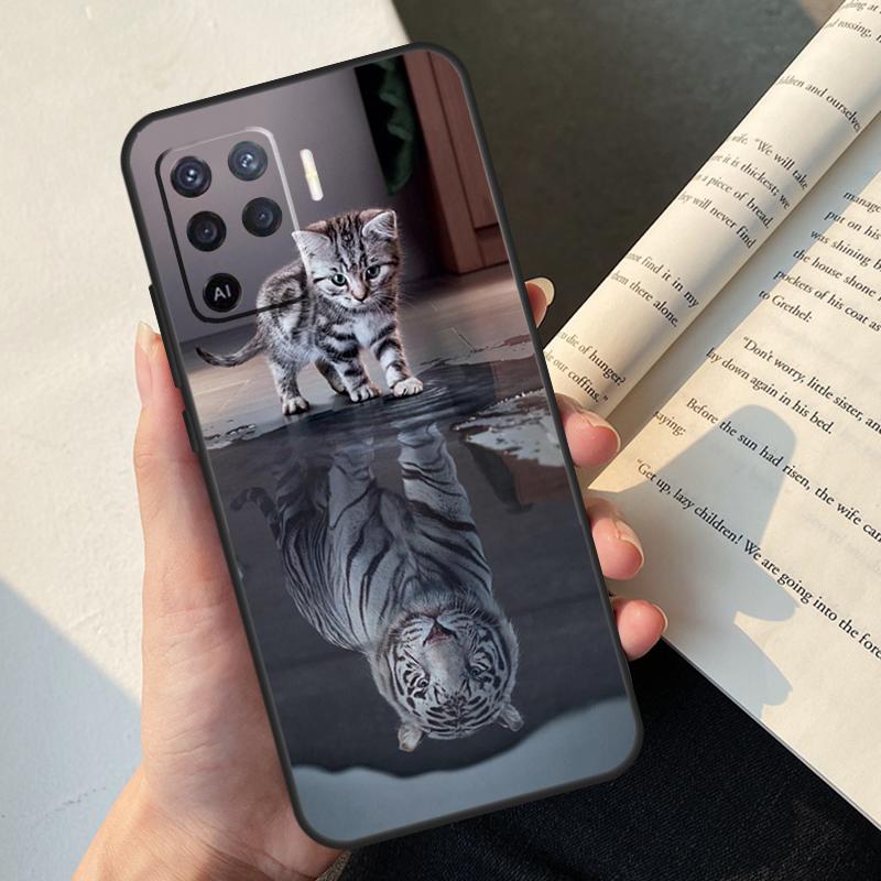 Cool Animal Big Cat Tiger Case For Oppo A5 Pro A15 A16 A17 A57 A77 A94 A74 A54 A76 A96 A40 A60 A80 A18 A38 A58 A78 A98