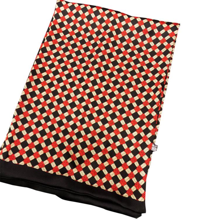 

Роскошный красный шелковый мужской деловой шарф - Ханчжоуский тутовый шелк