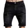 Cross-Border Elastic Ripped Jeans